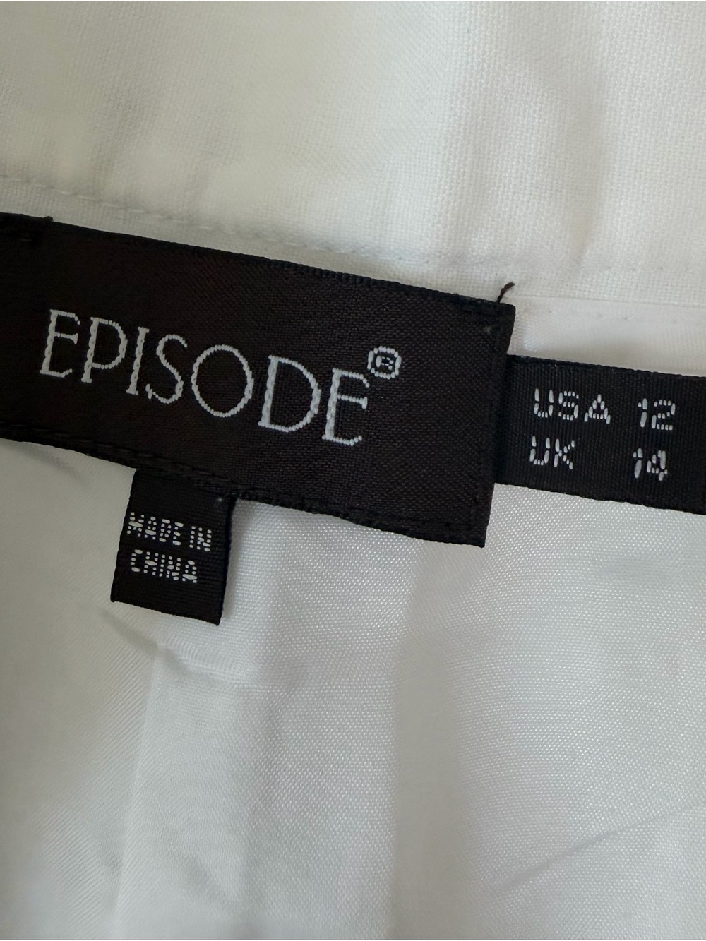 Episode White Straight Leg Dress Pants Women’s Size 12 Minimalist Trousers - Picture 7 of 8